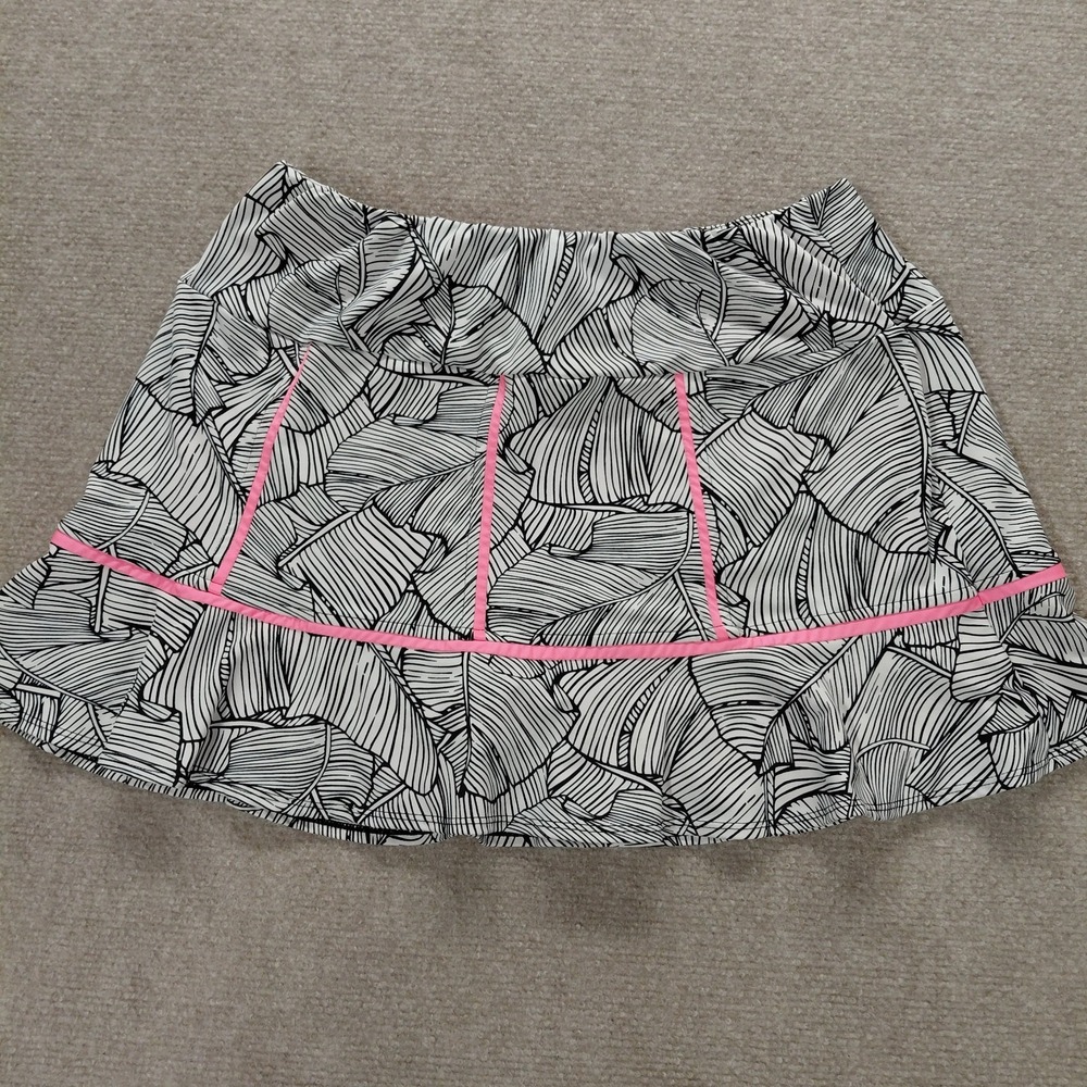 Tail Athleisure MEDIUM Skort White Black Pink Geometric Tennis Skirt *READ
